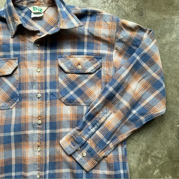 Vintage KEY Flannel size Large Shacket button down shirt - Picture 6 of 7